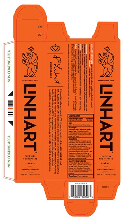 Principal Primary Panel - Carton 3.5oz - Dr Linhart Fluoride Toothpaste 3.5 oz carton